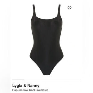 Lygia & Nanny Hapuna Size XS Black low-back swimsuit One Piece NEW!